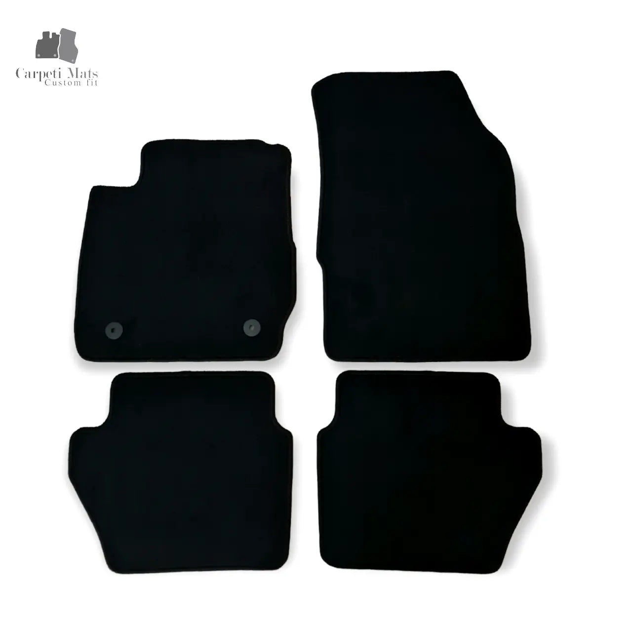 Car Floor Mats Velour For Ford Fiesta Waterproof Black Carpet Rugs Auto Liners