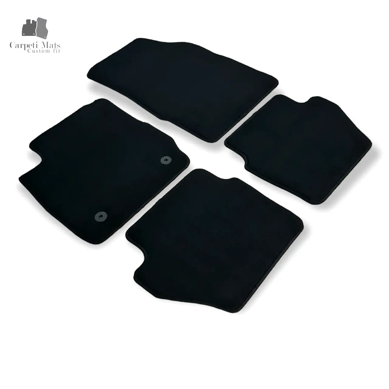 Car Floor Mats Velour For Ford Fiesta Waterproof Black Carpet Rugs Auto Liners