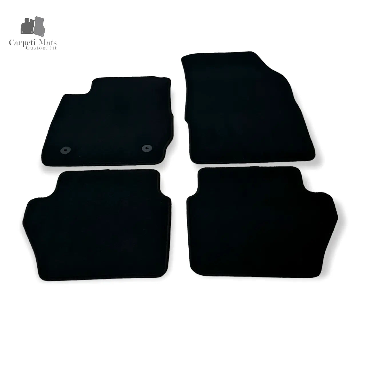 Car Floor Mats Velour For Ford Fiesta Waterproof Black Carpet Rugs Auto Liners