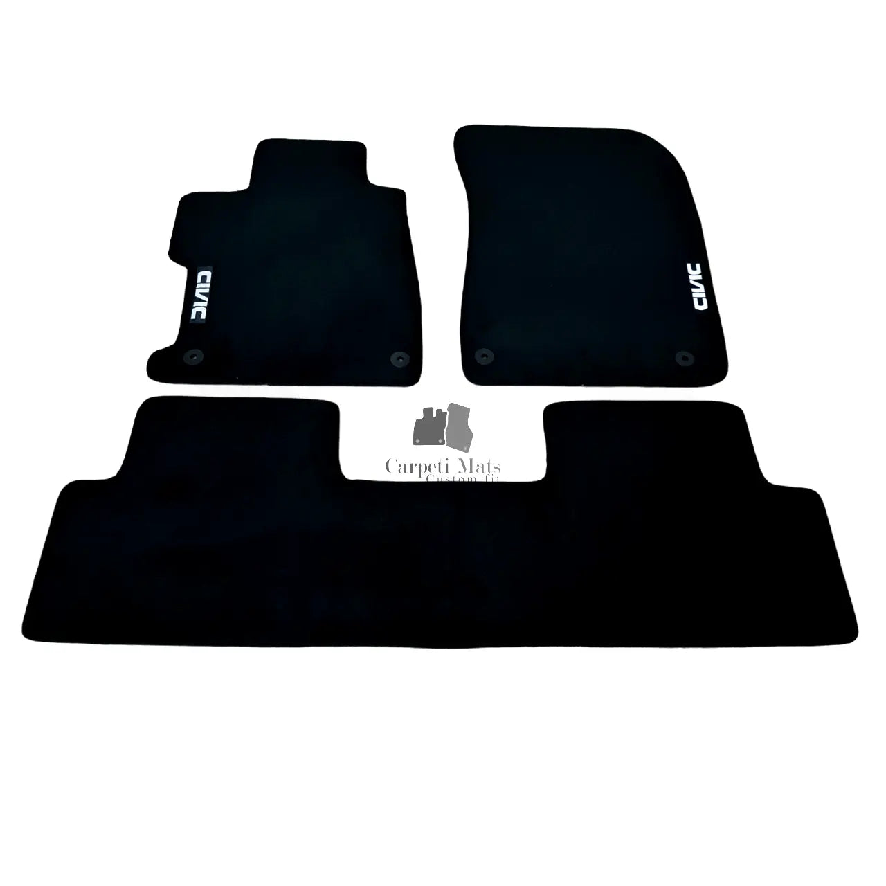 Car Floor Mats Velour For Honda Civic Sedan Waterproof Black Carpet Auto Liners