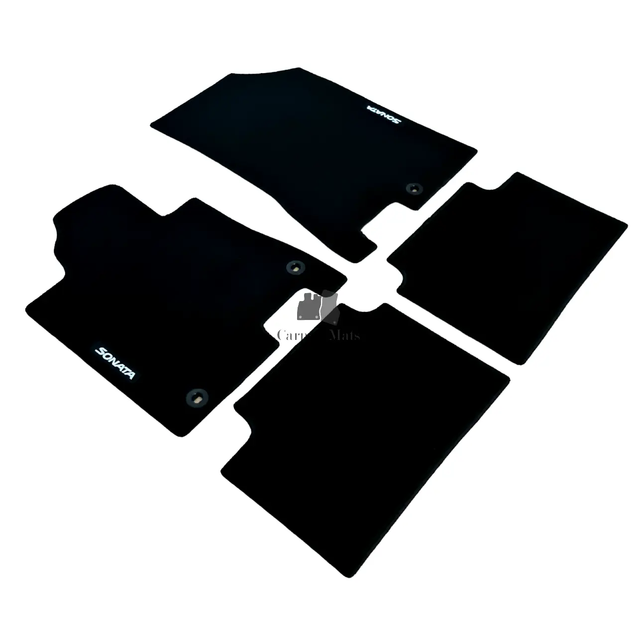 Car Floor Mats Velour For Hyundai Sonata Waterproof Black Carpet Auto Liners New