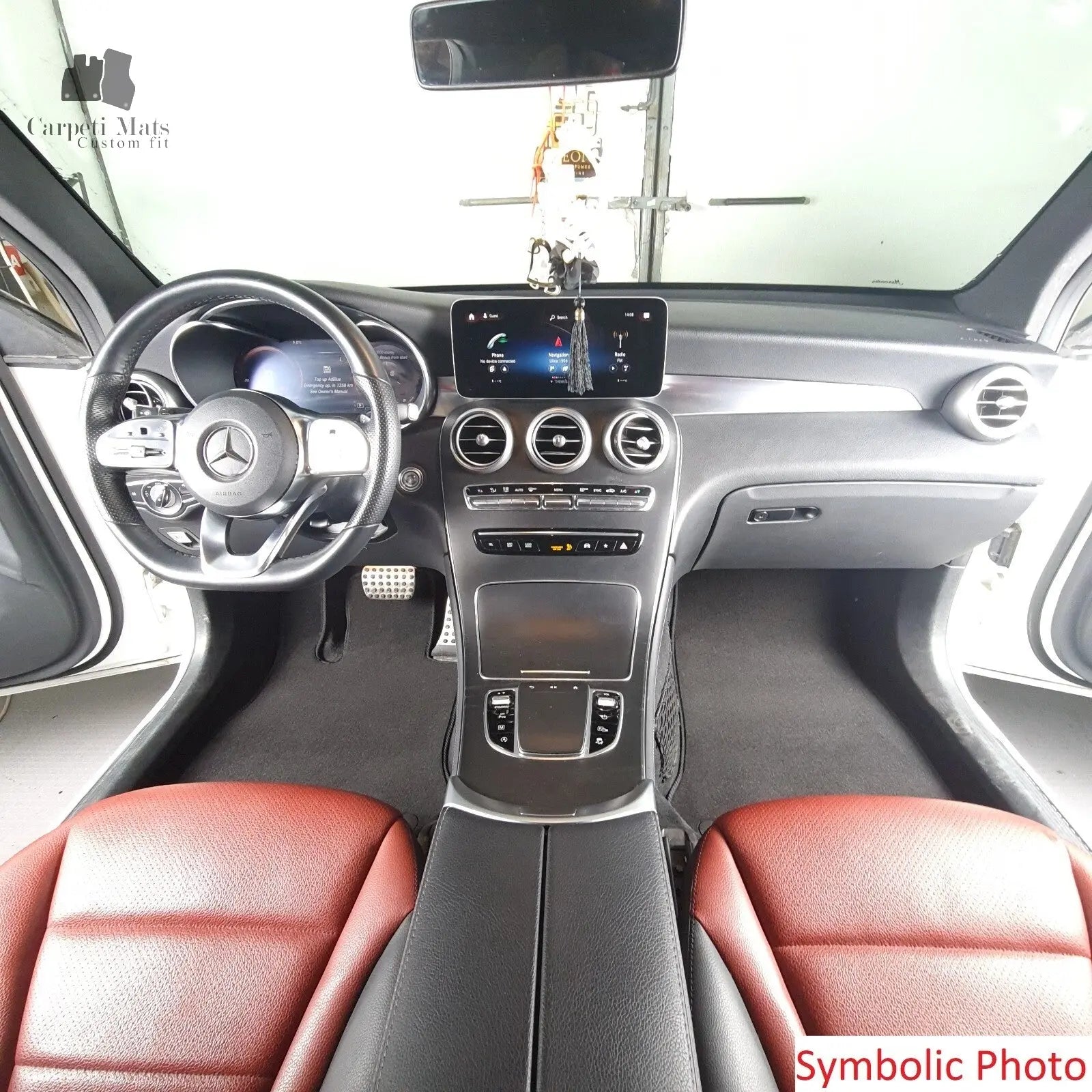 Car Floor Mats Velour For Maserati Levante Waterproof Black Carpet Auto Liners