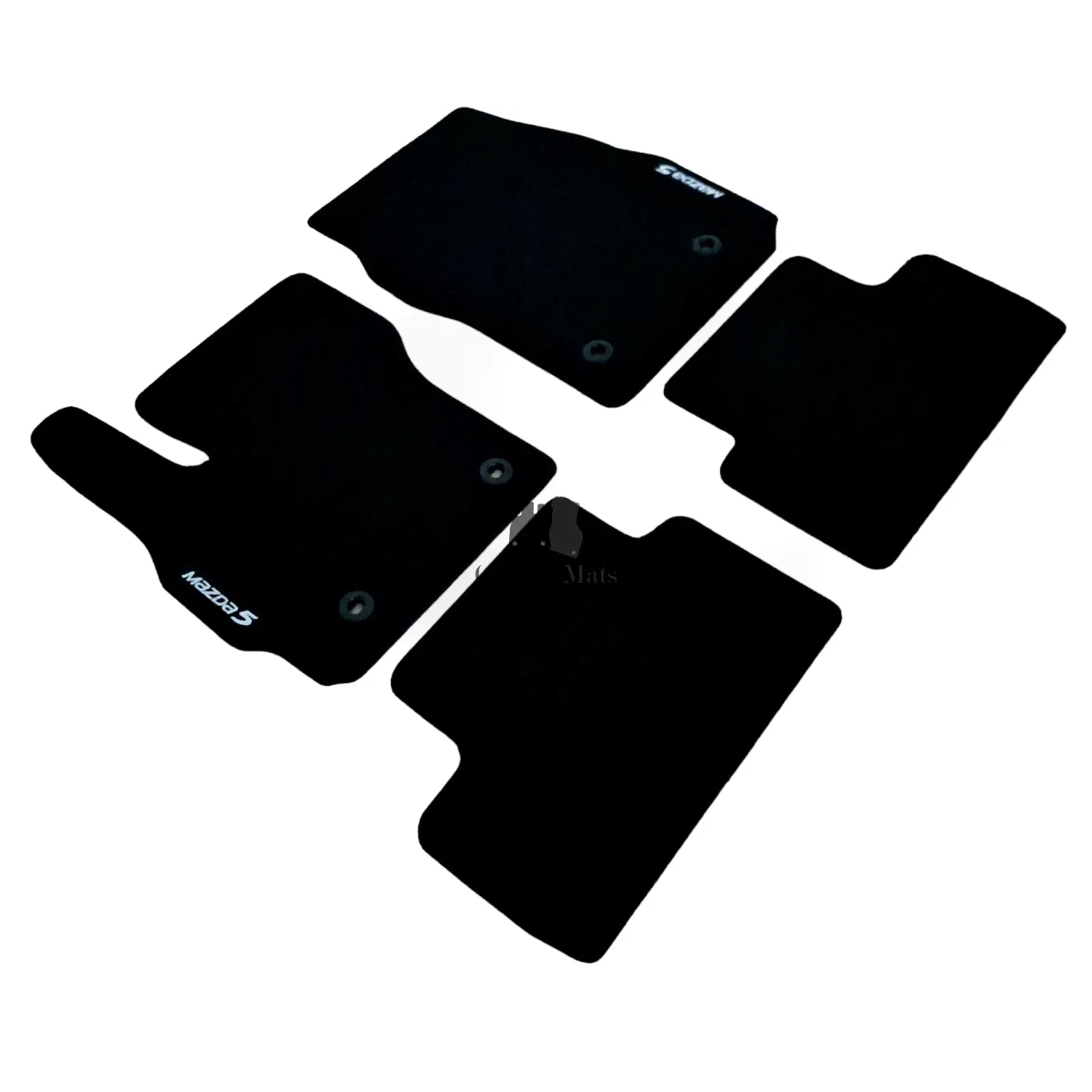Car Floor Mats Velour For Mazda 5 Waterproof Black Carpet Rugs Auto Liners New