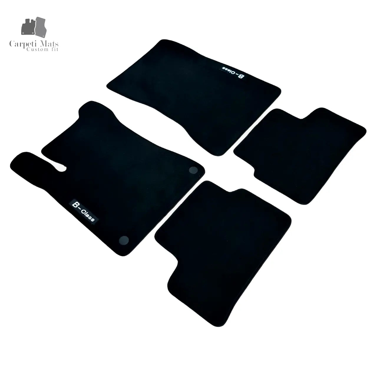 Car Floor Mats Velour For Mercedes B Class Auto Liners Waterproof Black Carpet