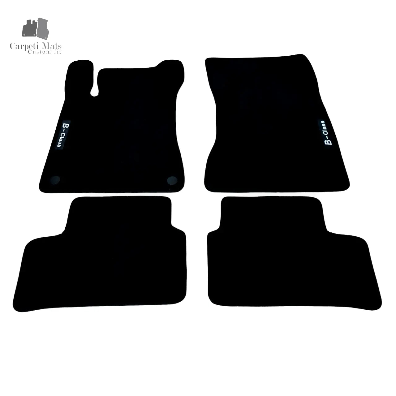 Car Floor Mats Velour For Mercedes B Class Auto Liners Waterproof Black Carpet