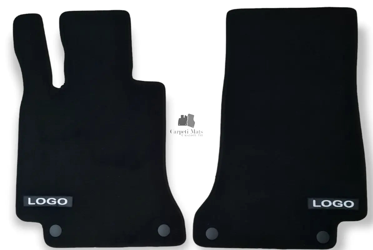 Car Floor Mats Velour For Mercedes C-Class AMG W205 Waterproof Liners 2pc Front
