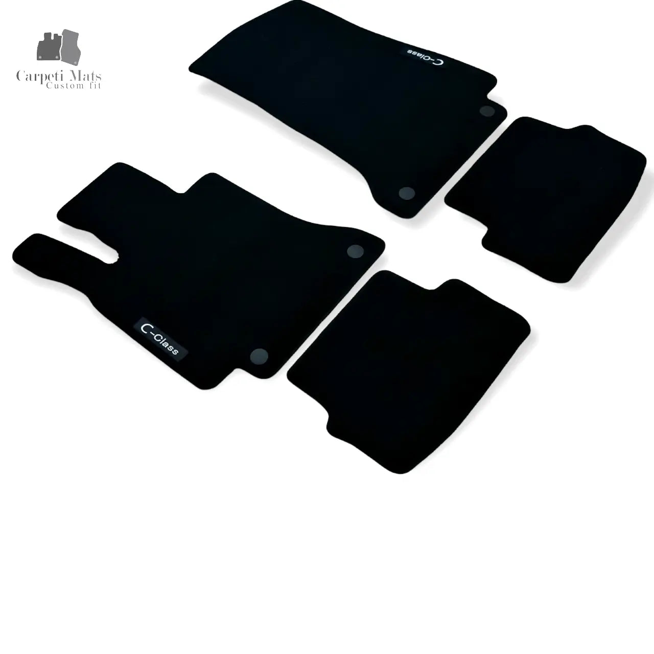 Car Floor Mats Velour For Mercedes C Class Coupe Auto Liners Waterproof Black 2d