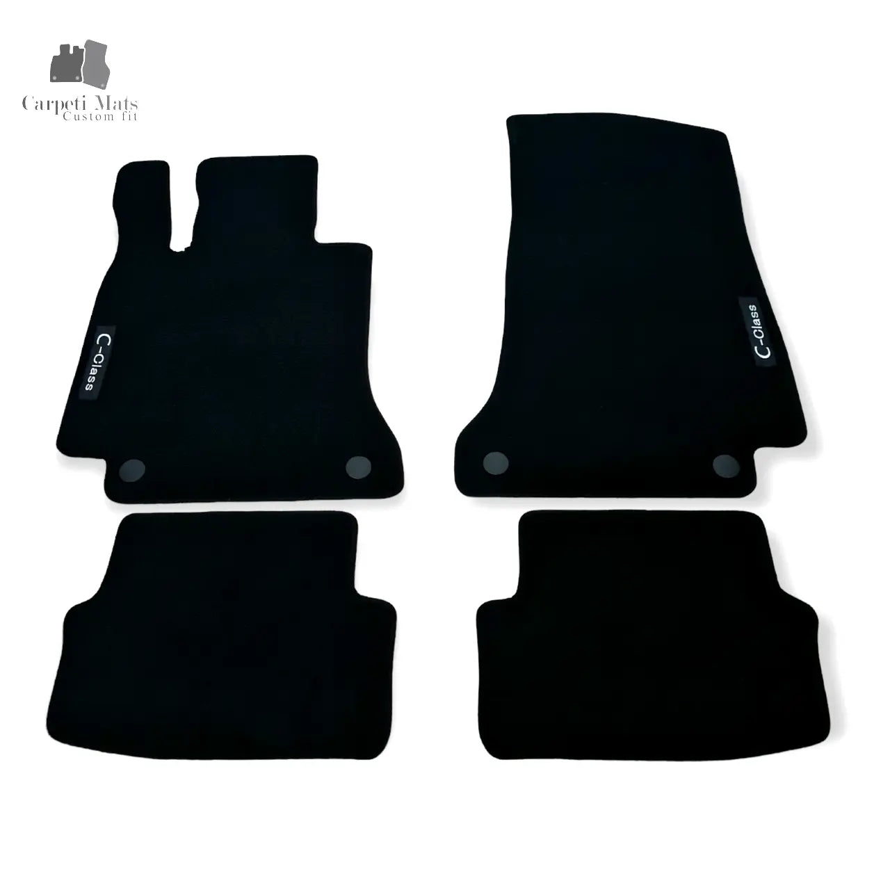 Car Floor Mats Velour For Mercedes C Class Coupe Auto Liners Waterproof Black 2d