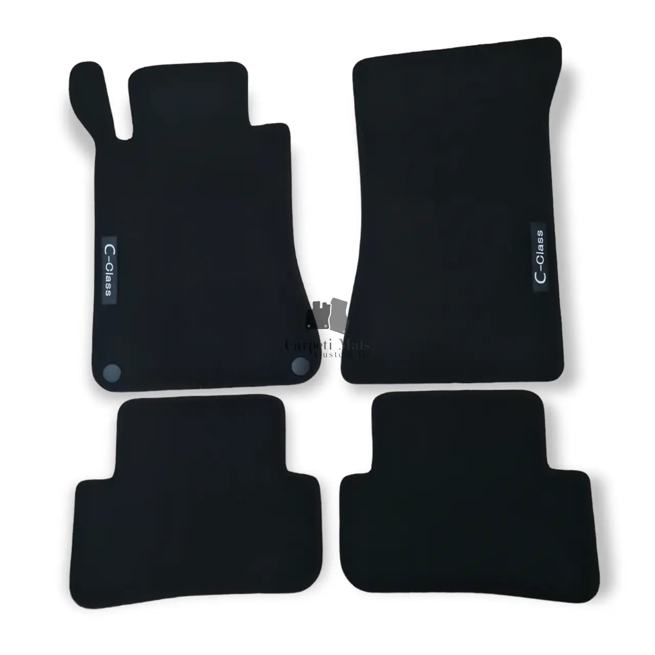 Car Floor Mats Velour For Mercedes C Class W203 Auto Liners Waterproof Black New