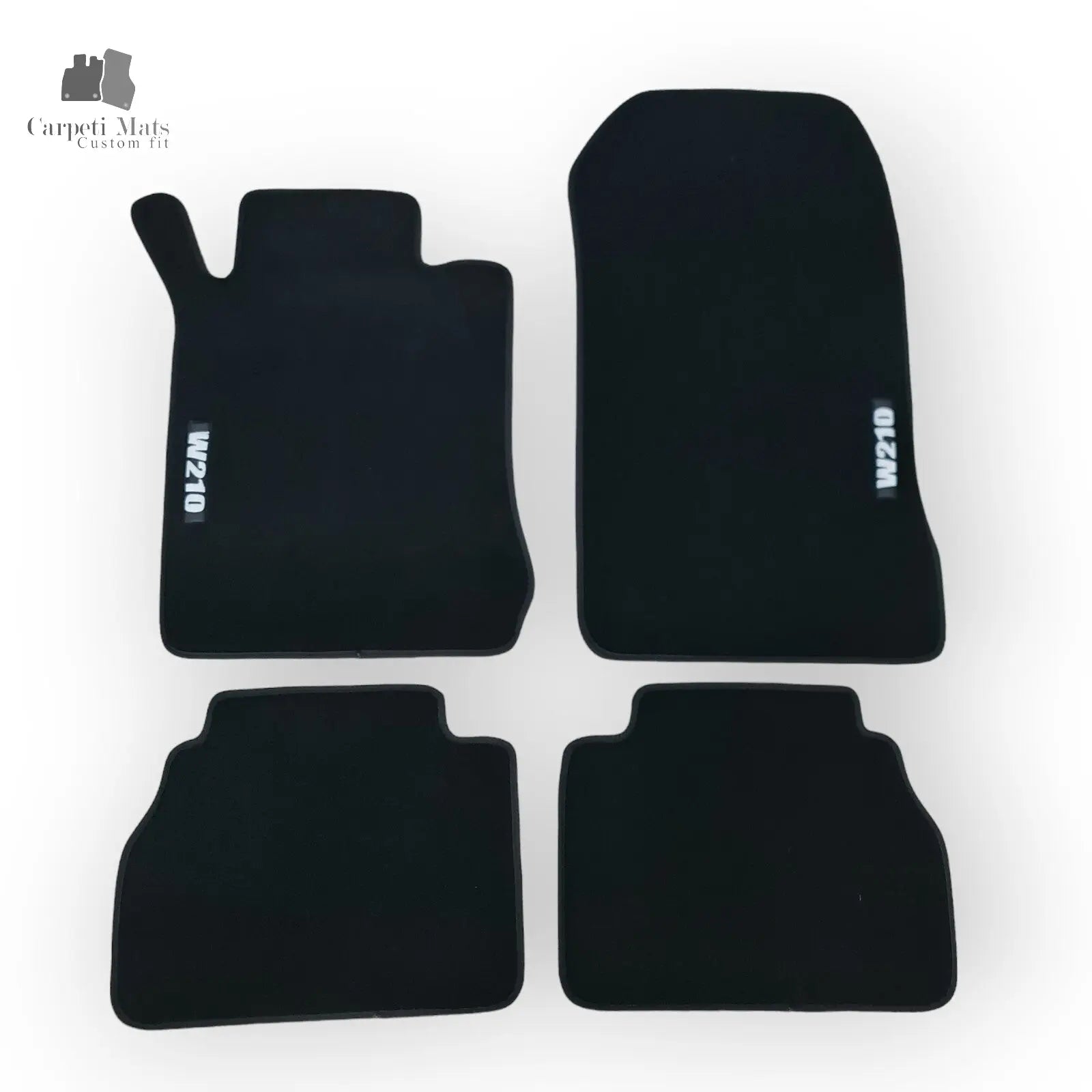 Car Floor Mats Velour For Mercedes E-Class W210 Waterproof Black Carpet Liners