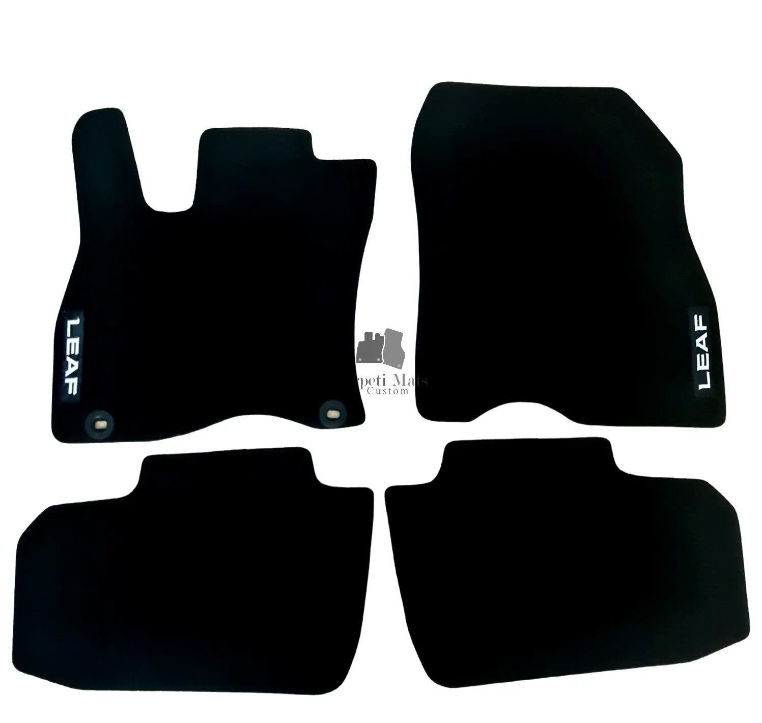 Car Floor Mats Velour For Nissan Leaf Waterproof Black Carpet Rugs Auto Liners