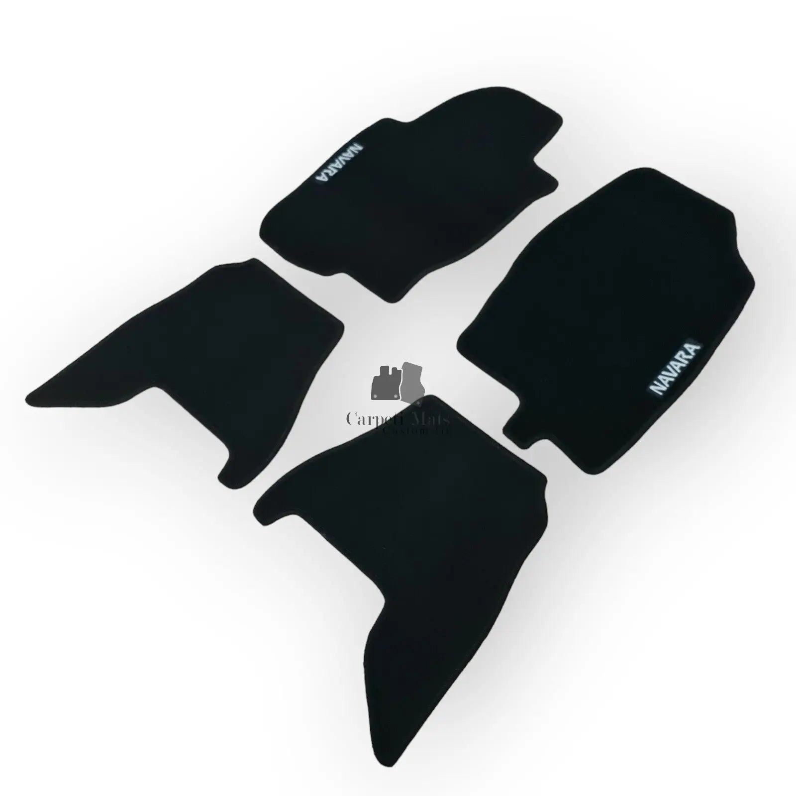 Car Floor Mats Velour For Nissan Navara Waterproof Black Carpet Auto Liners New