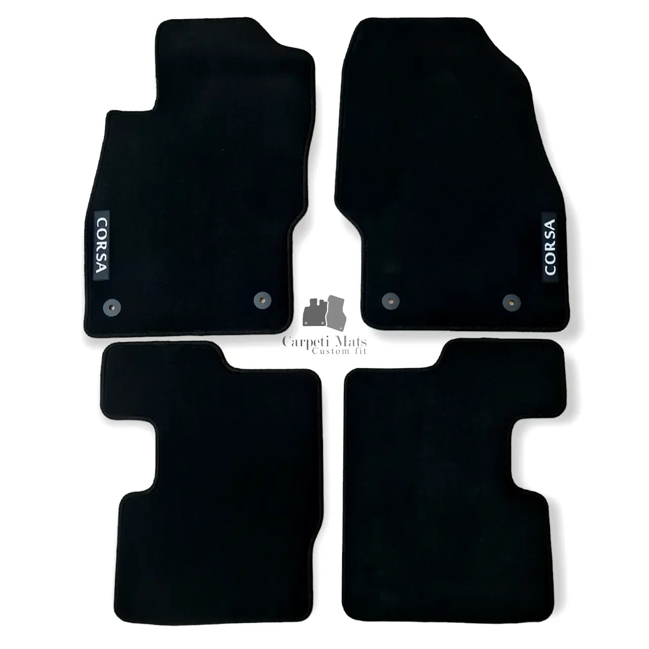Car Floor Mats Velour For Opel Corsa D Auto Liners Waterproof Black Carpet Rugs