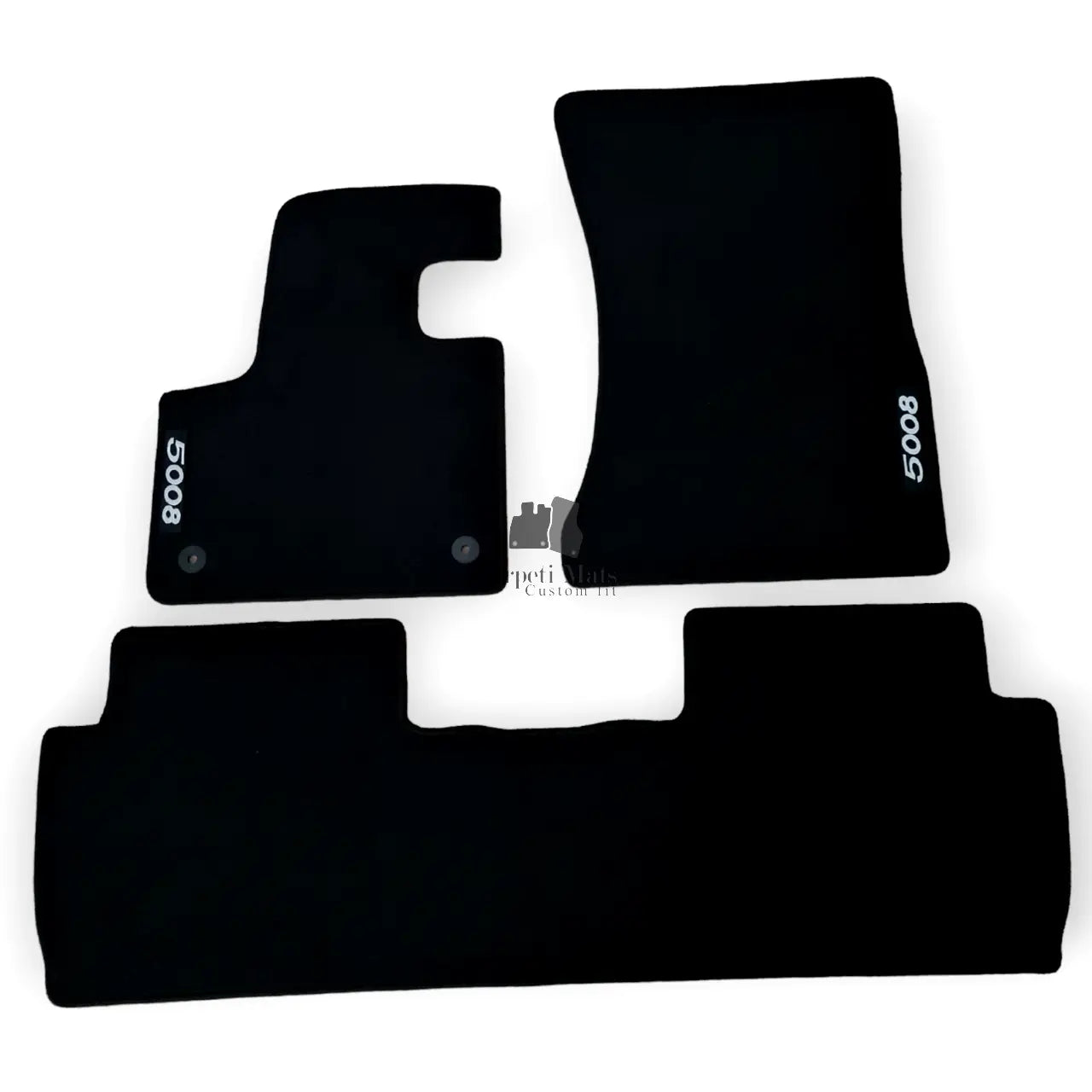 Car Floor Mats Velour For Peugeot 5008 Auto Liners Waterproof Black Carpet New