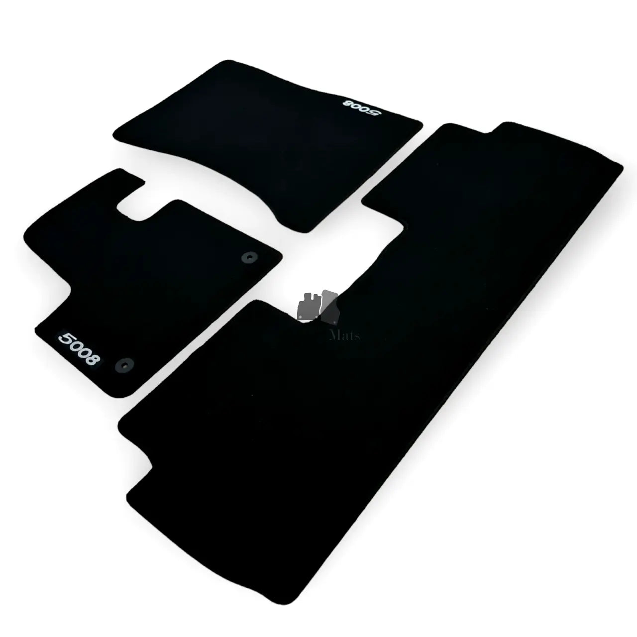 Car Floor Mats Velour For Peugeot 5008 Auto Liners Waterproof Black Carpet New