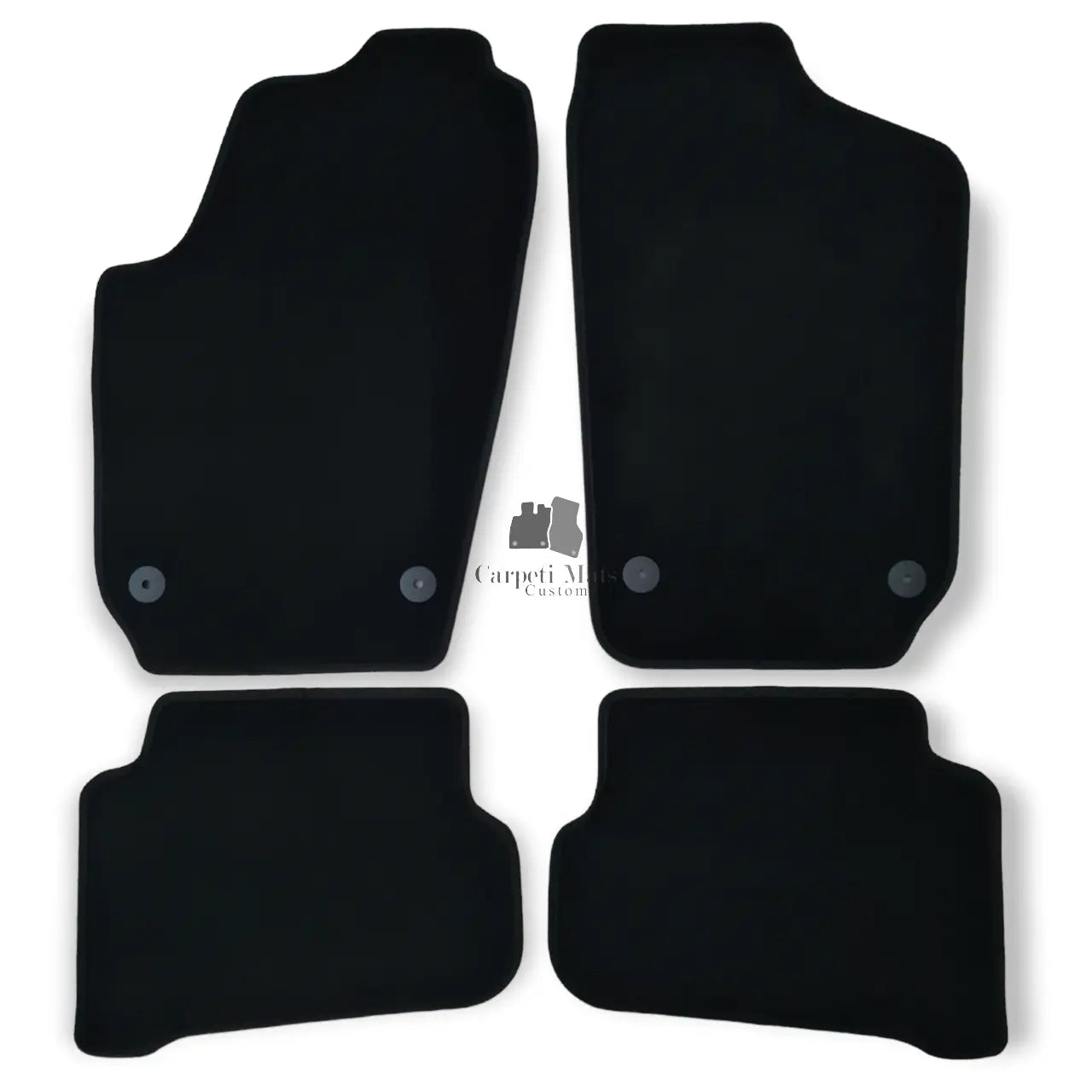 Car Floor Mats Velour For Seat Cordoba Waterproof Black Carpet Rugs Auto Liners