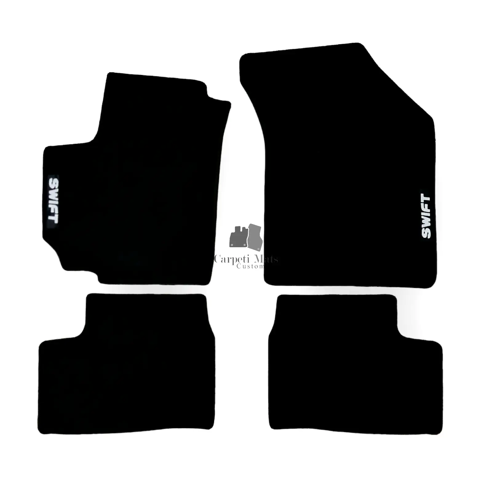 Car Floor Mats Velour For Suzuki Swift Waterproof Black Carpet Rugs Auto Liners
