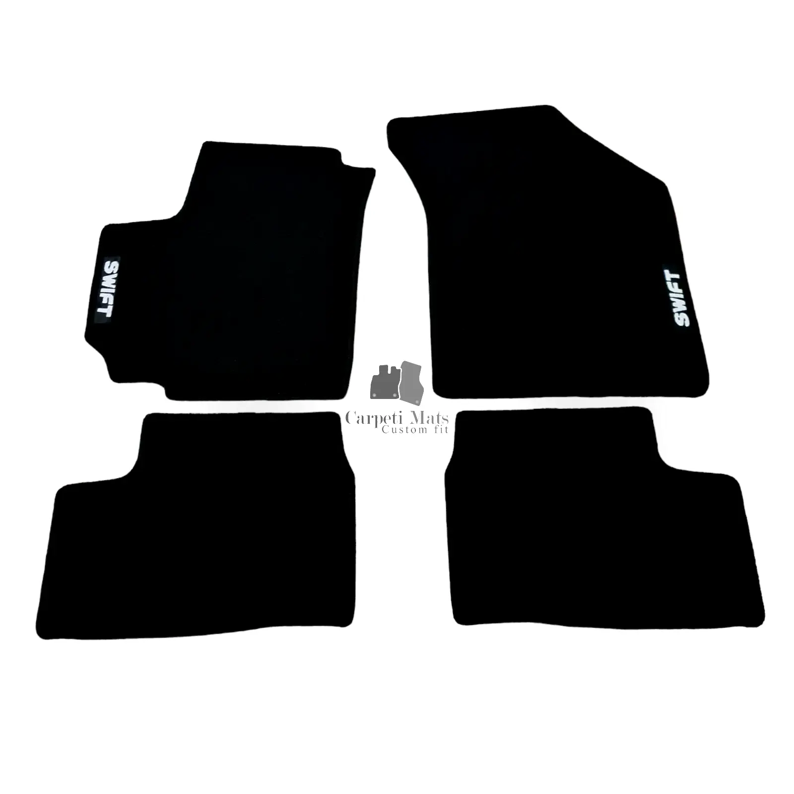 Car Floor Mats Velour For Suzuki Swift Waterproof Black Carpet Rugs Auto Liners