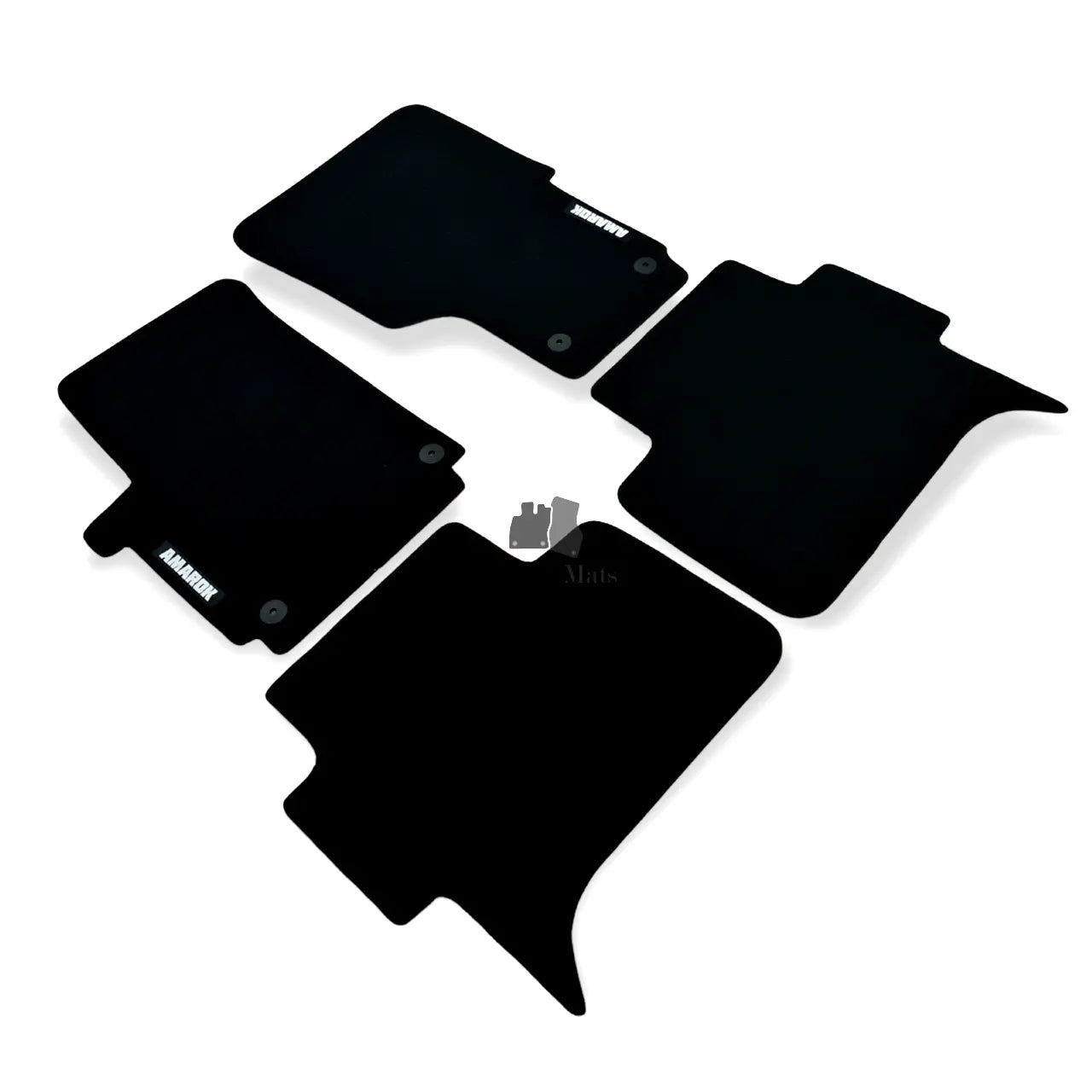 Car Floor Mats Velour For VW Amarok Waterproof Black Rugs Carpet Auto Liners New