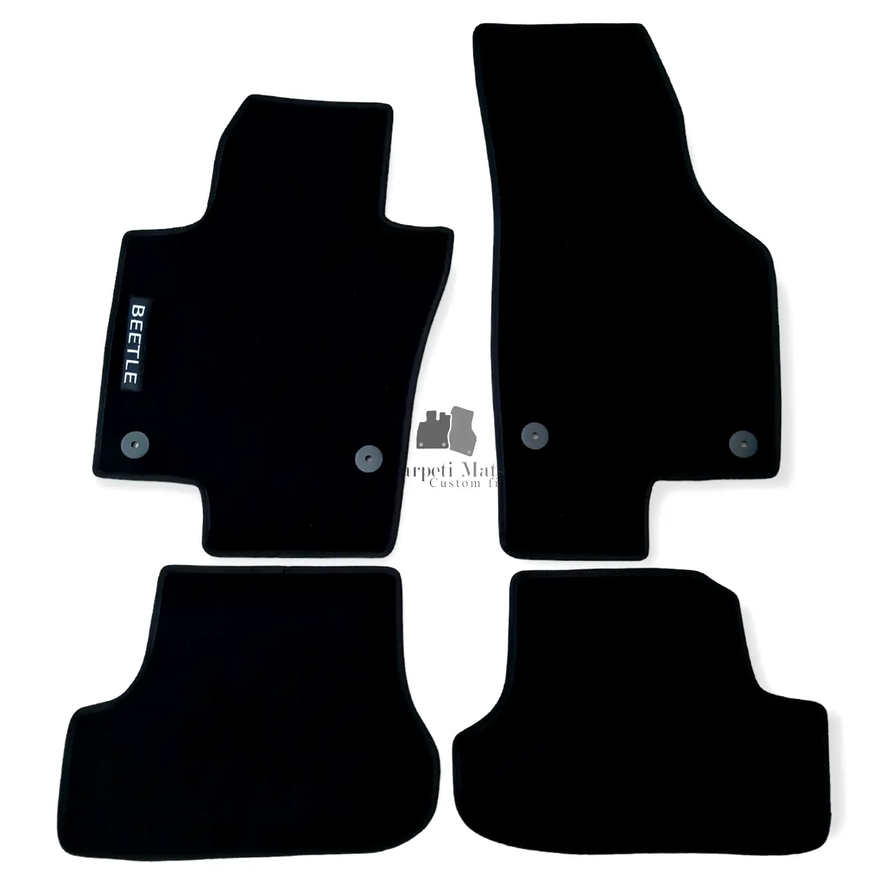 Car Floor Mats Velour For VW Beetle Waterproof Black Carpet Rugs Auto Liners New