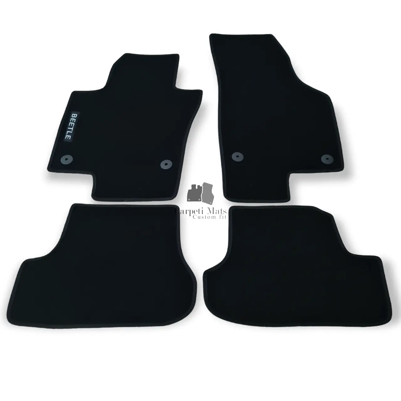 Car Floor Mats Velour For VW Beetle Waterproof Black Carpet Rugs Auto Liners New