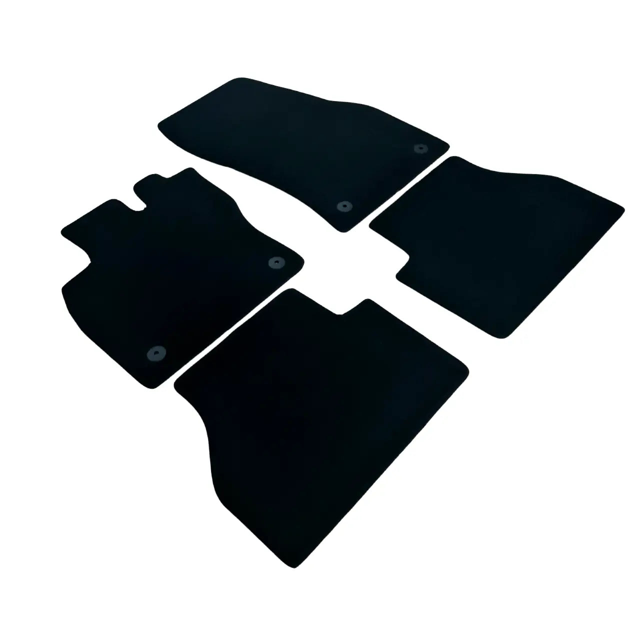 Car Floor Mats Velour For VW Caddy Waterproof Black Carpet Rugs Auto Liners New