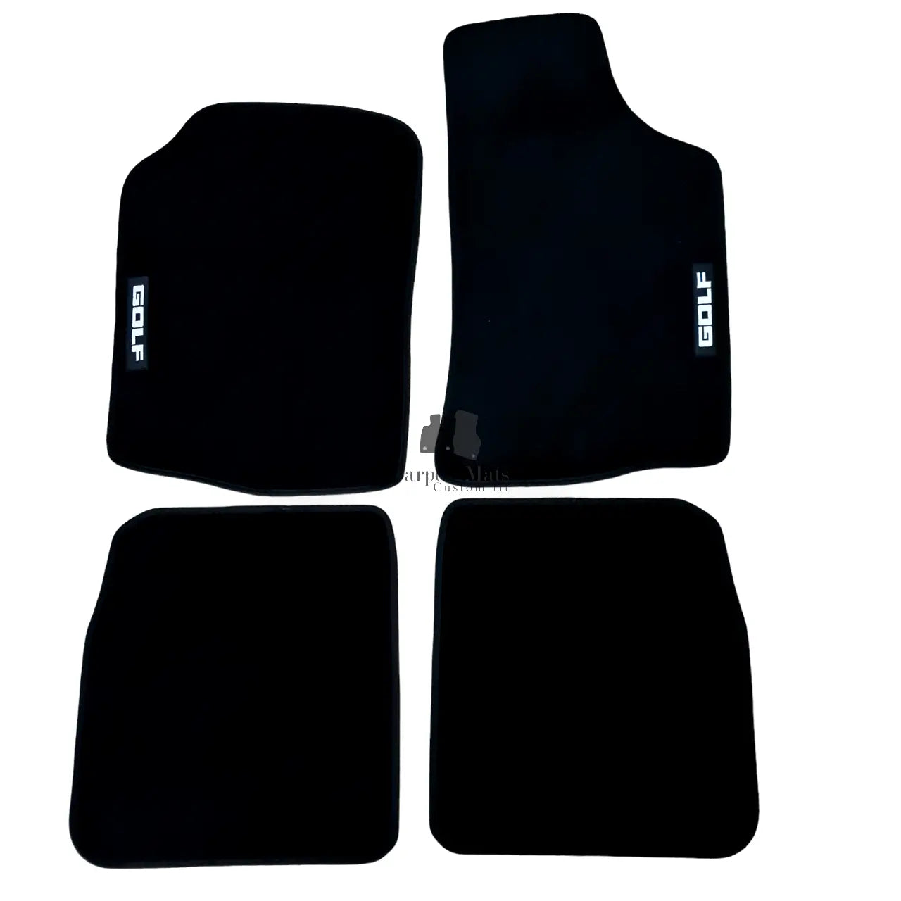 Car Floor Mats Velour For VW Golf Mk1 Waterproof Black Carpet Rugs Auto Liners