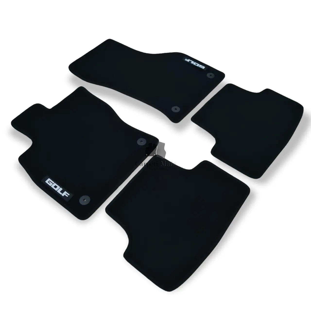 Car Floor Mats Velour For VW Golf Mk8 Waterproof Black Carpet Rugs Auto Liners