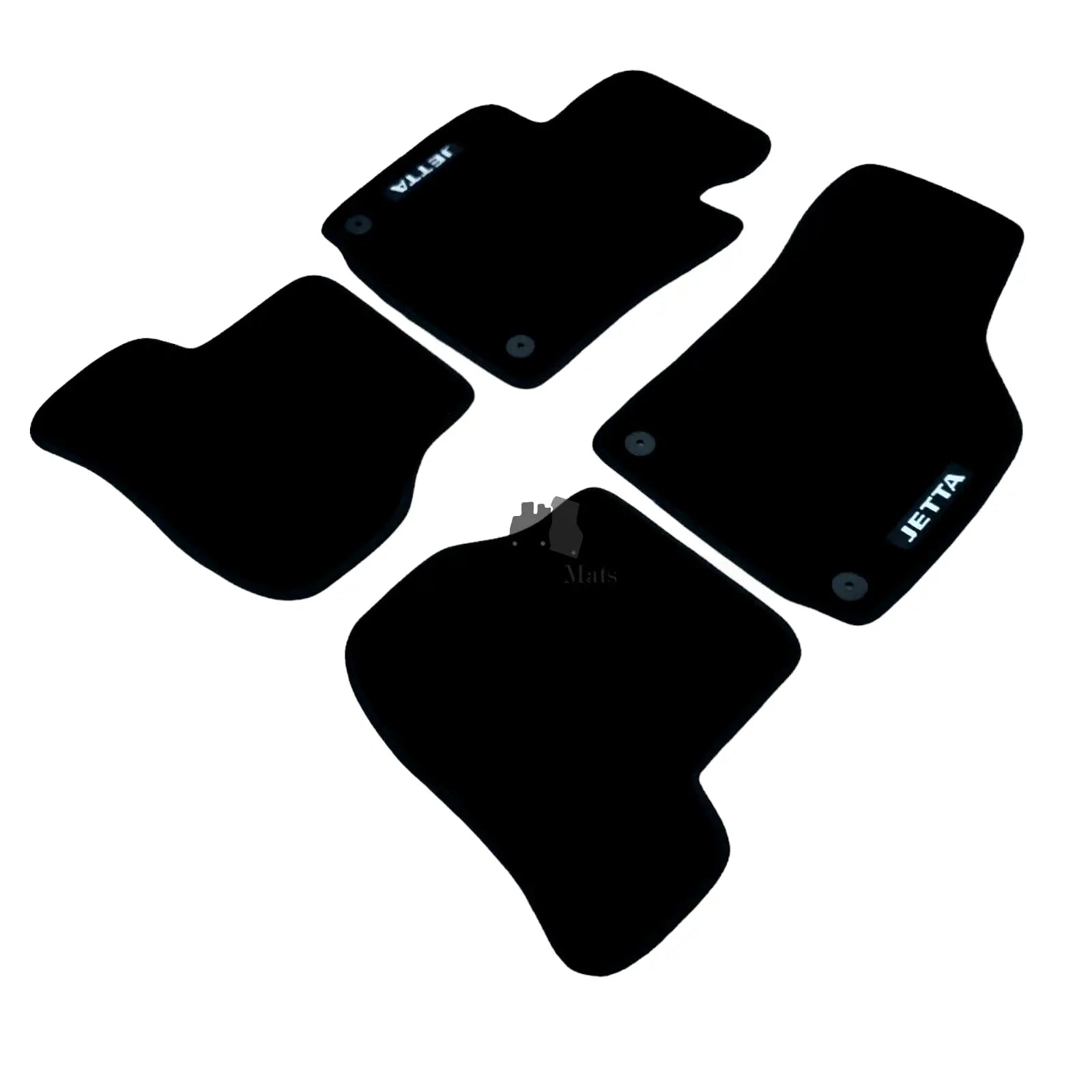 Car Floor Mats Velour For VW Jetta Waterproof Black Carpet Rugs Auto Liners New