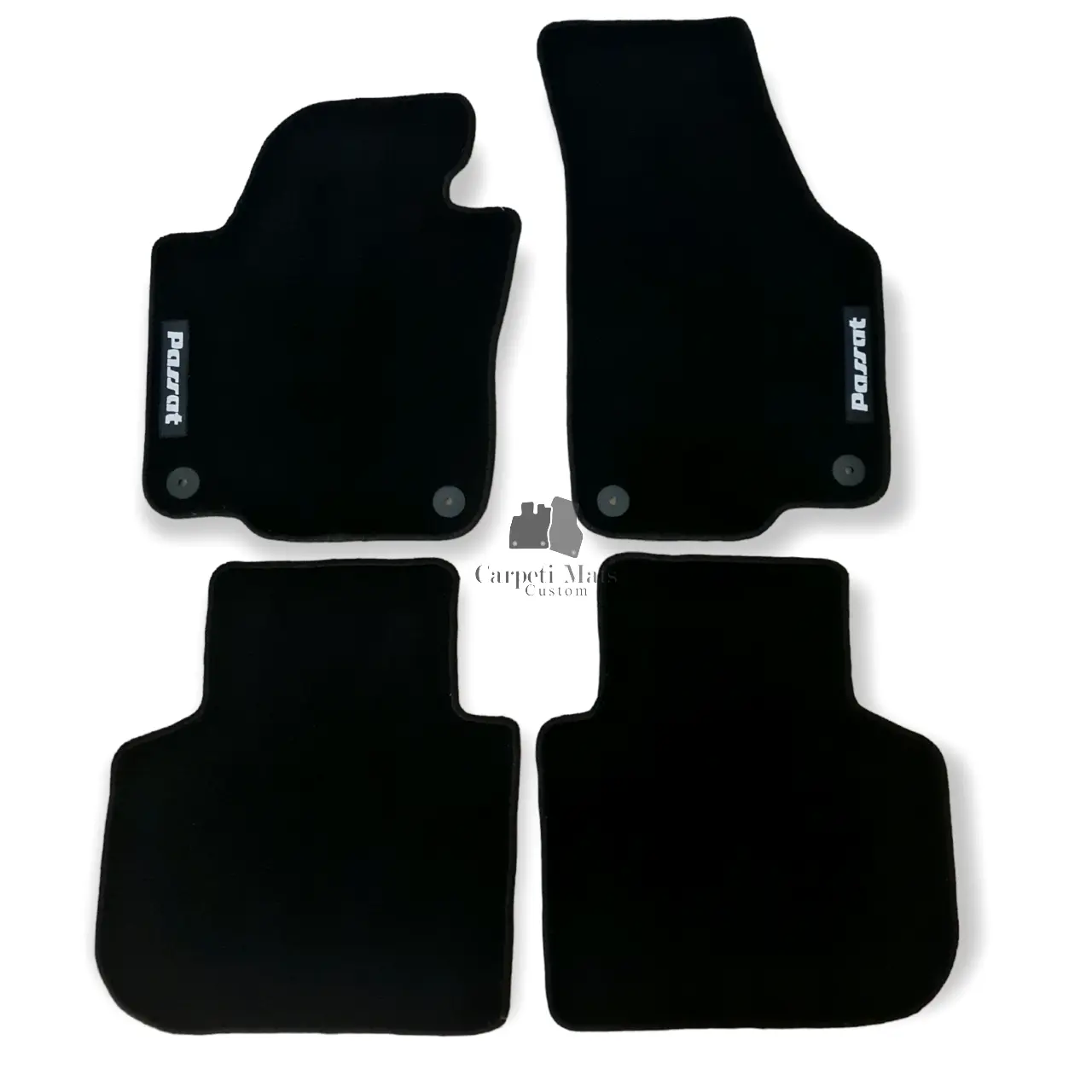 Car Floor Mats Velour For VW Passat SE Waterproof Black Carpet Auto Liners New