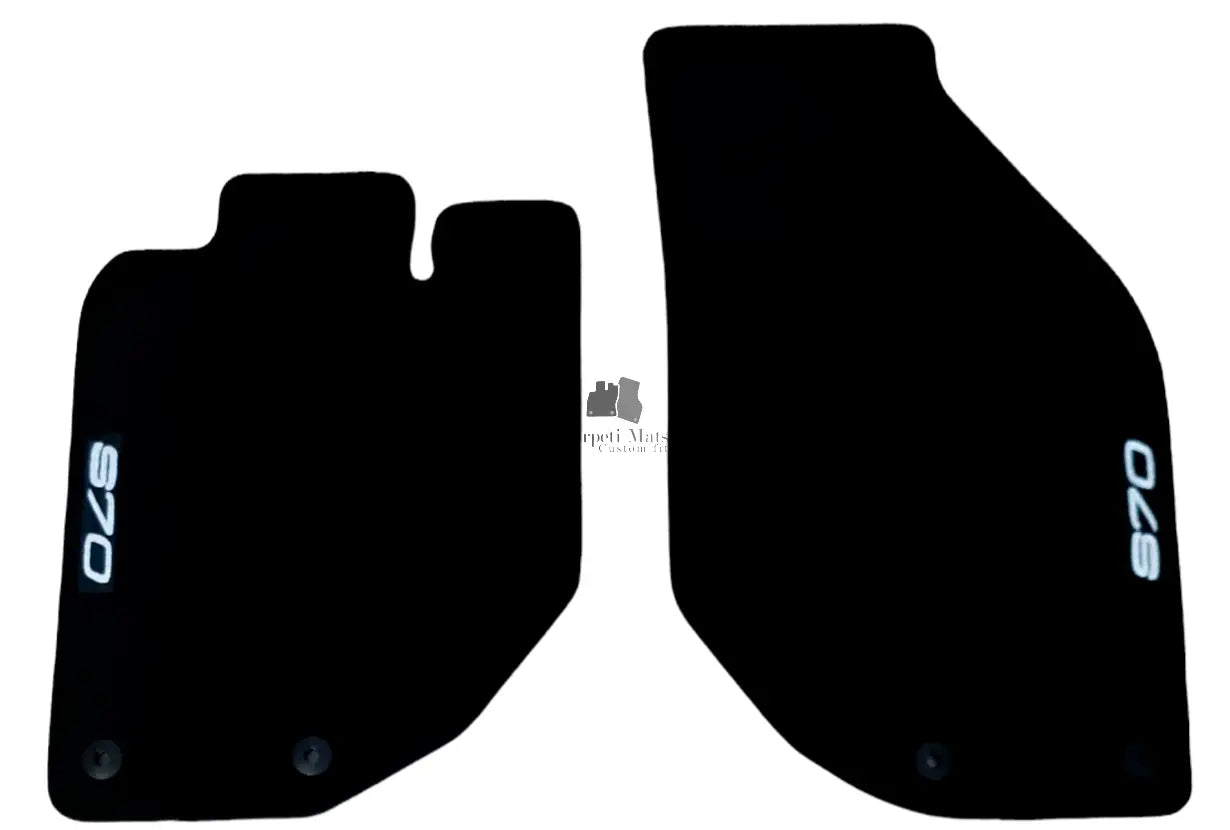 Car Floor Mats Velour For Volvo S70 Waterproof Black Carpet Auto Liner 2pc Front