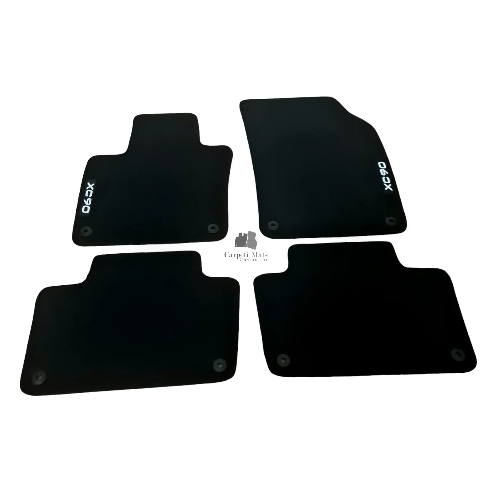 Car Floor Mats Velour For Volvo XC90 Waterproof Black Carpet Rugs Auto Liners