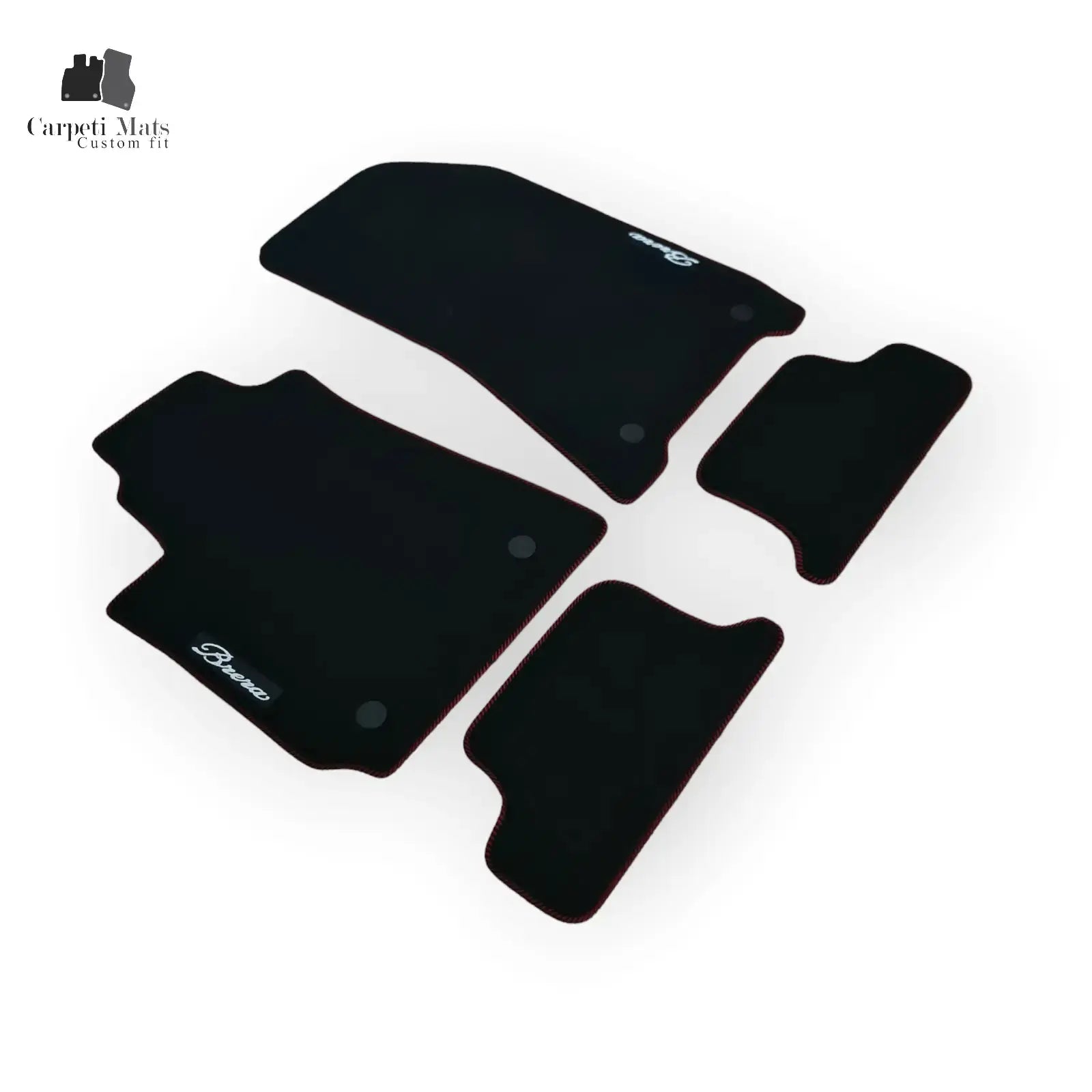 Carpet Car Floor Mats Velour for Alfa Romeo Brerra 2005-2010 logo