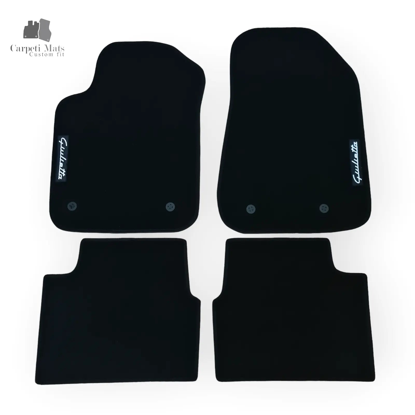 Carpet Car Floor Mats Velour for Alfa Romeo Giulietta 2010-> logo