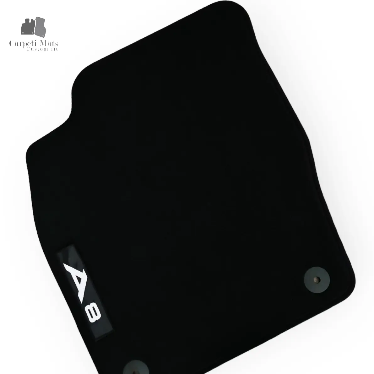 Carpet Car Floor Mats Velour for Audi A8 06.2017-> long wheelbase-logo Car Floor Mats Velour CarpetiMats