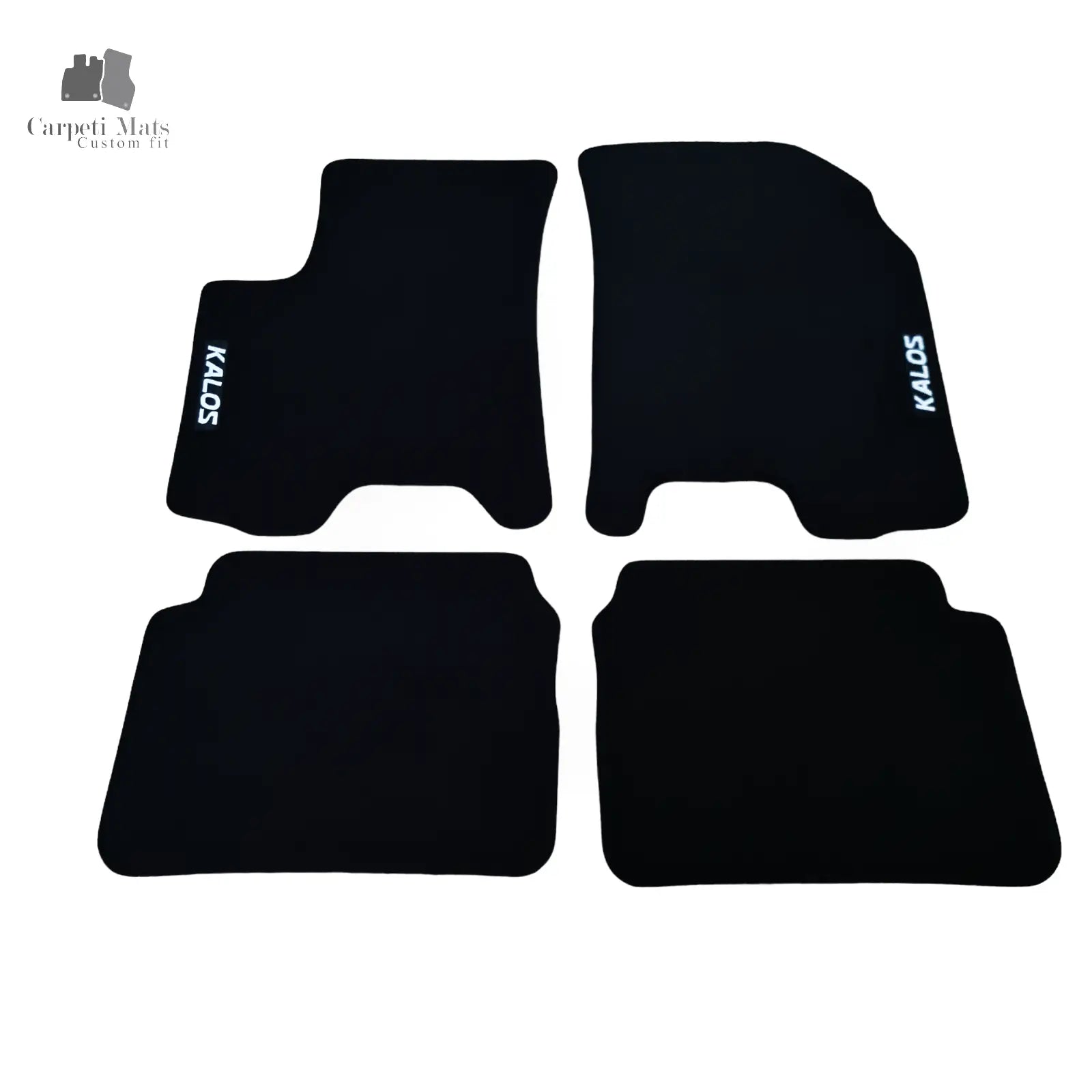 Carpet Car Floor Mats Velour for Chevrolet Kalos 2002-2011-logo Car Floor Mats Velour CarpetiMats