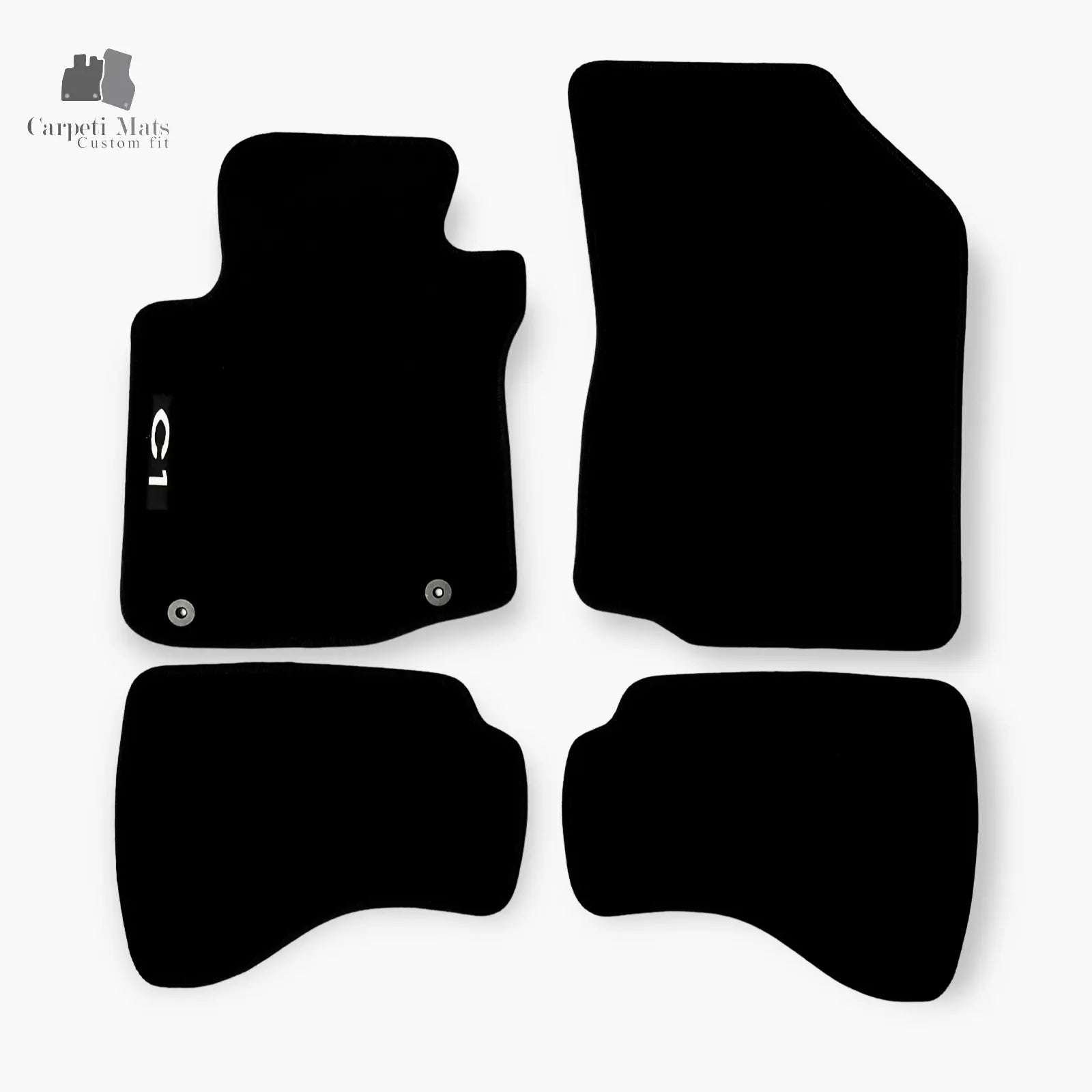 Carpet Car Floor Mats Velour for Citroen C1 2005-2014 logo