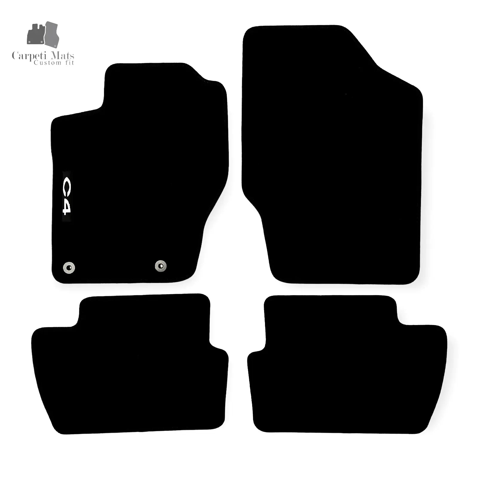 Carpet Car Floor Mats Velour for Citroen C4 2004-2009 logo