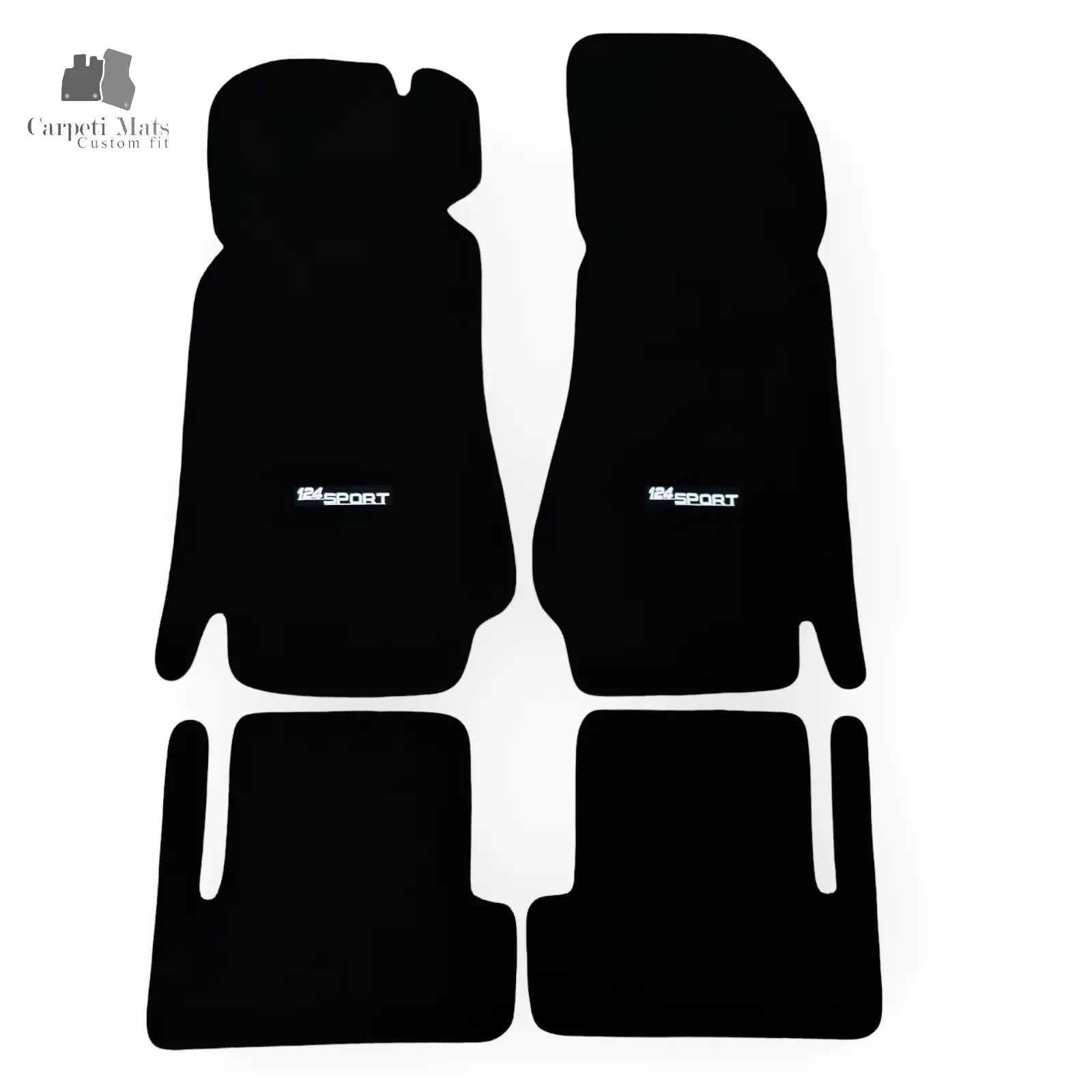 Carpet Car Floor Mats Velour for Fiat 124 1967-1975-logo Car Floor Mats Velour CarpetiMats