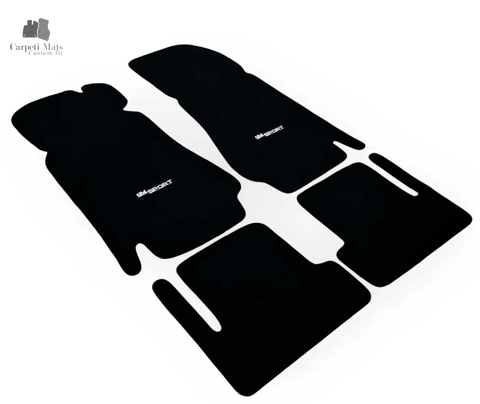 Carpet Car Floor Mats Velour for Fiat 124 1967-1975-logo Car Floor Mats Velour CarpetiMats