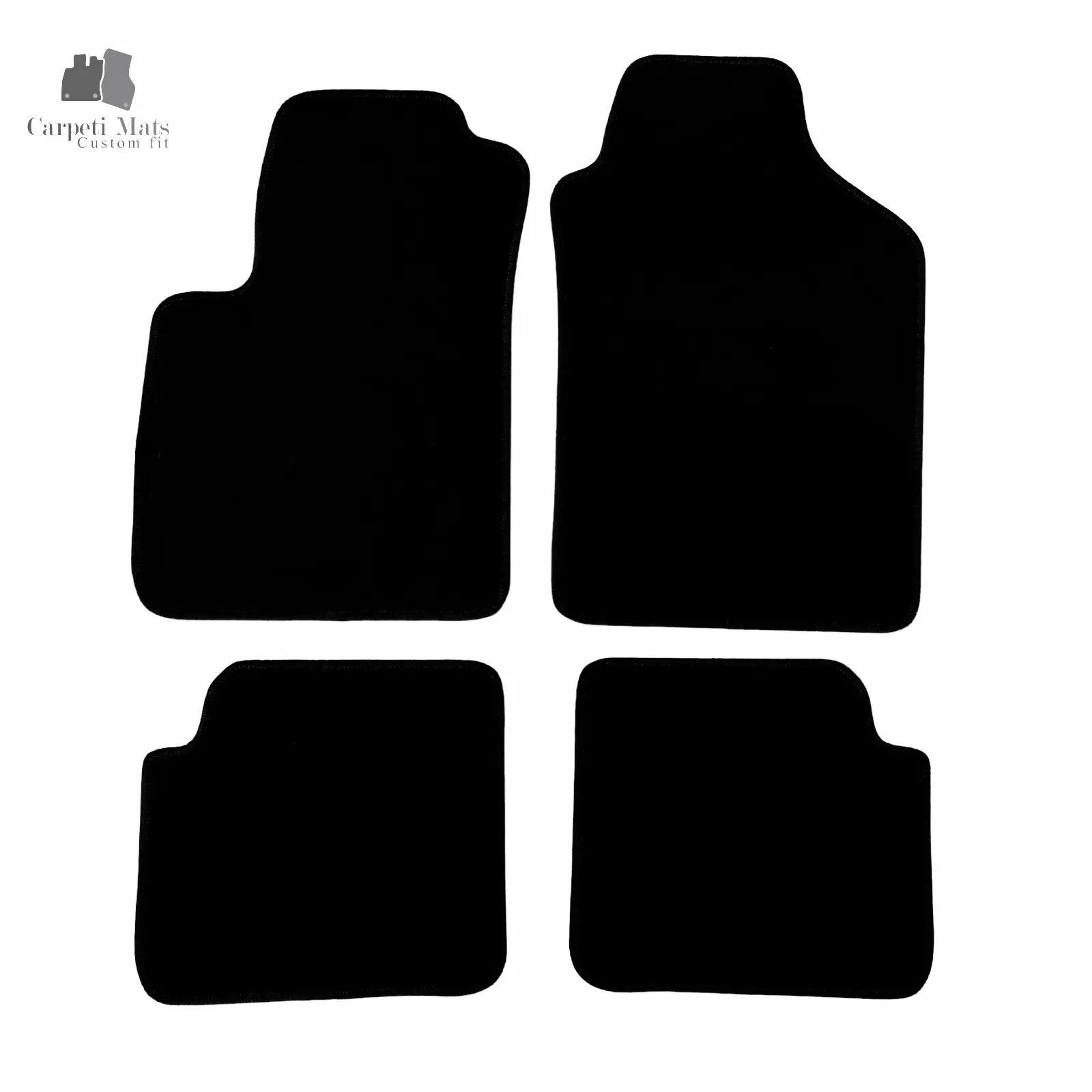Carpet Car Floor Mats Velour for Fiat 500 2007-2012 no logo