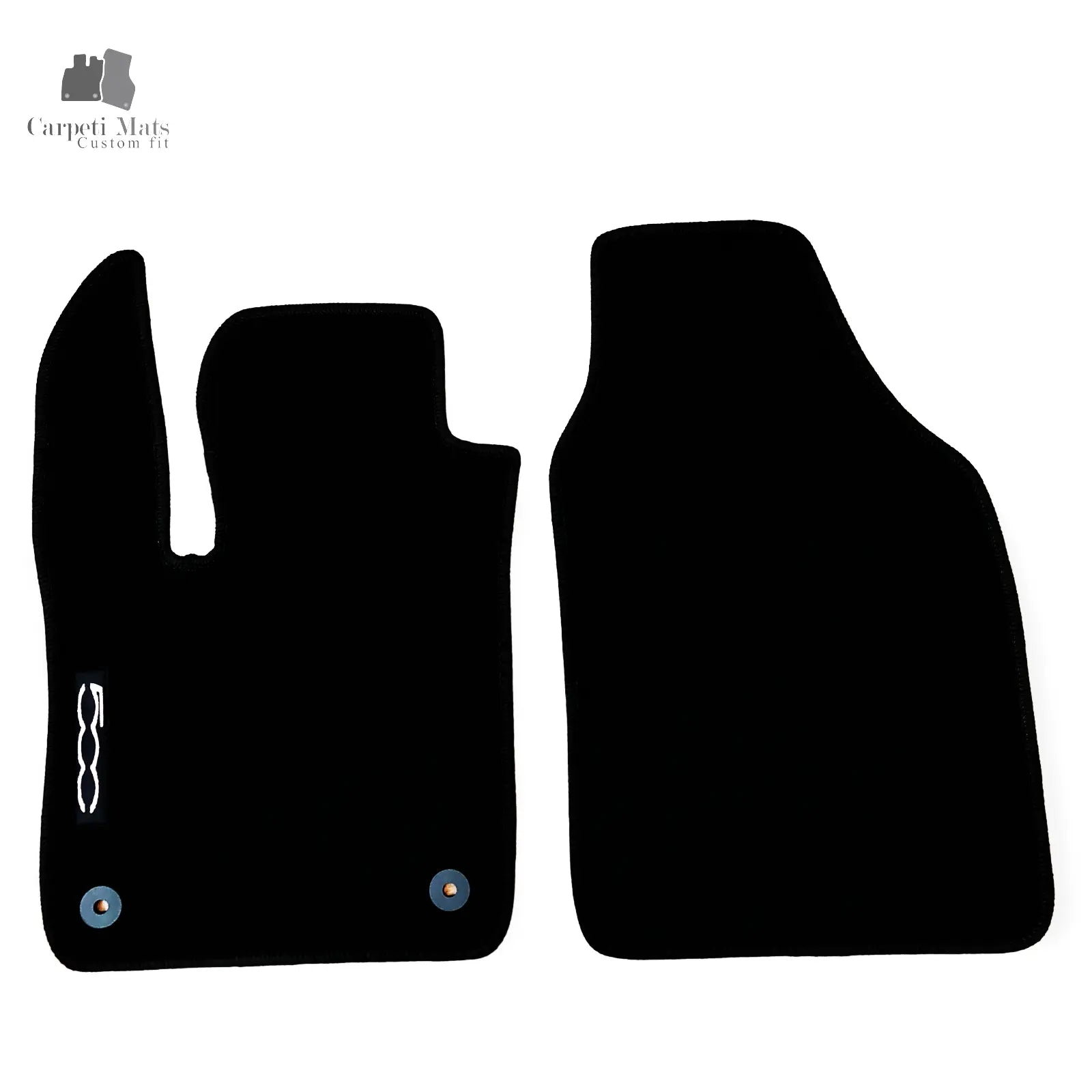 Carpet Car Floor Mats Velour for Fiat 500E 2020-> logo Car Floor Mats Velour CarpetiMats