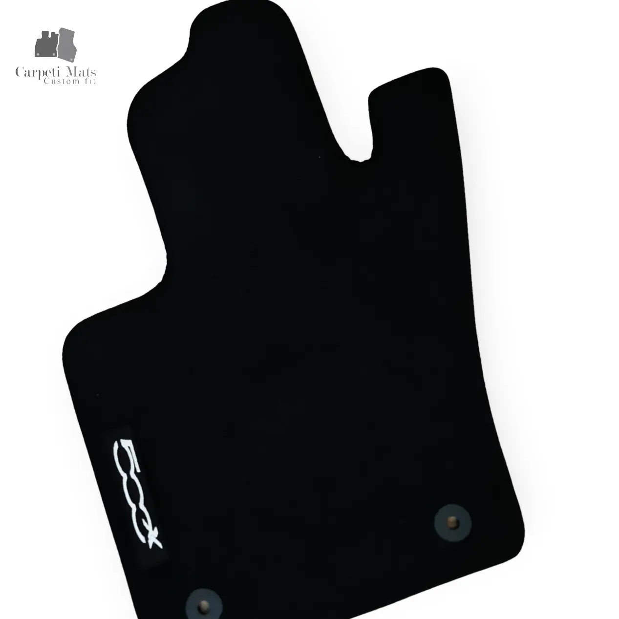 Carpet Car Floor Mats Velour for Fiat 500X 2014-> logo