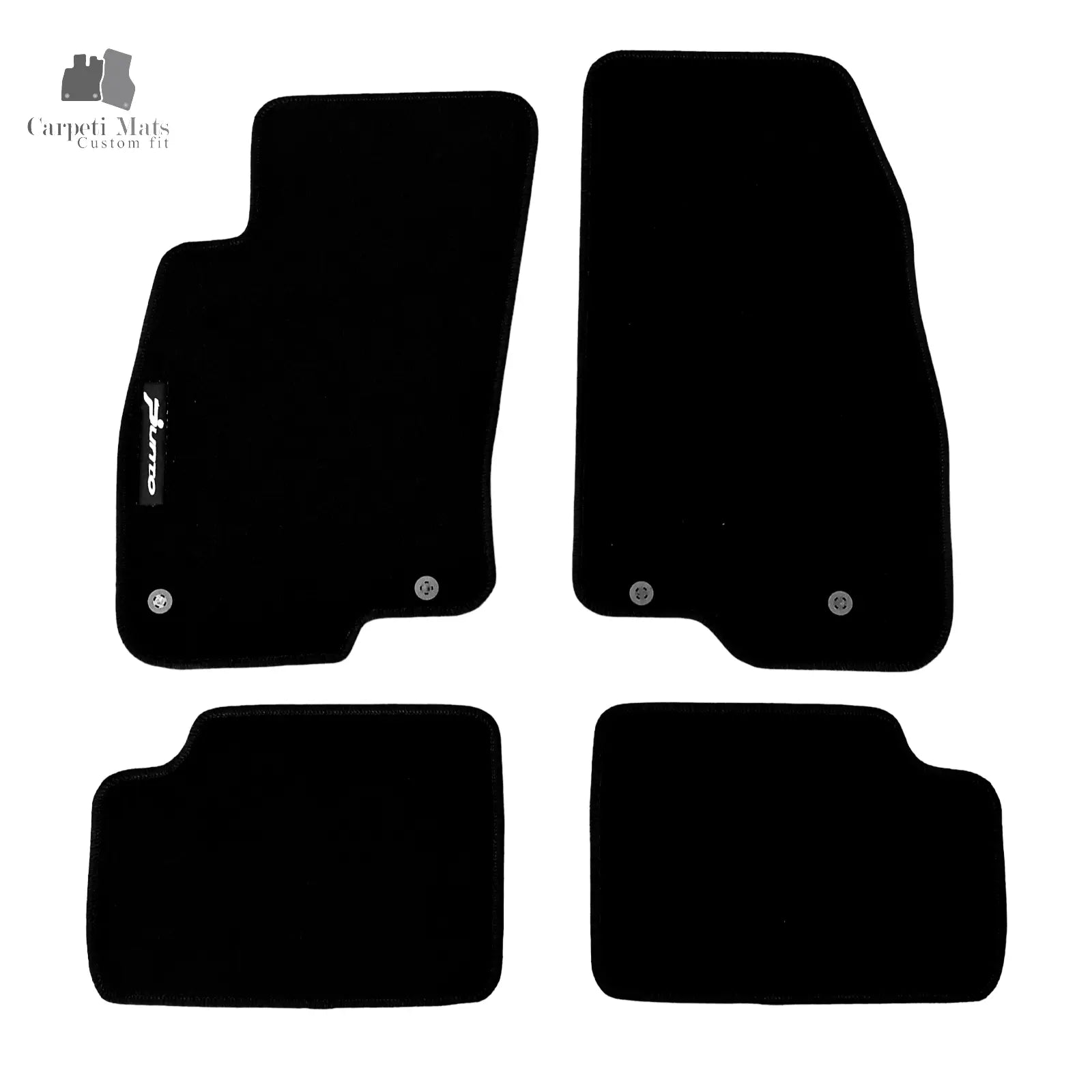 Carpet Car Floor Mats Velour for Fiat Grande Punto 2005-2012- logo Car Floor Mats Velour CarpetiMats