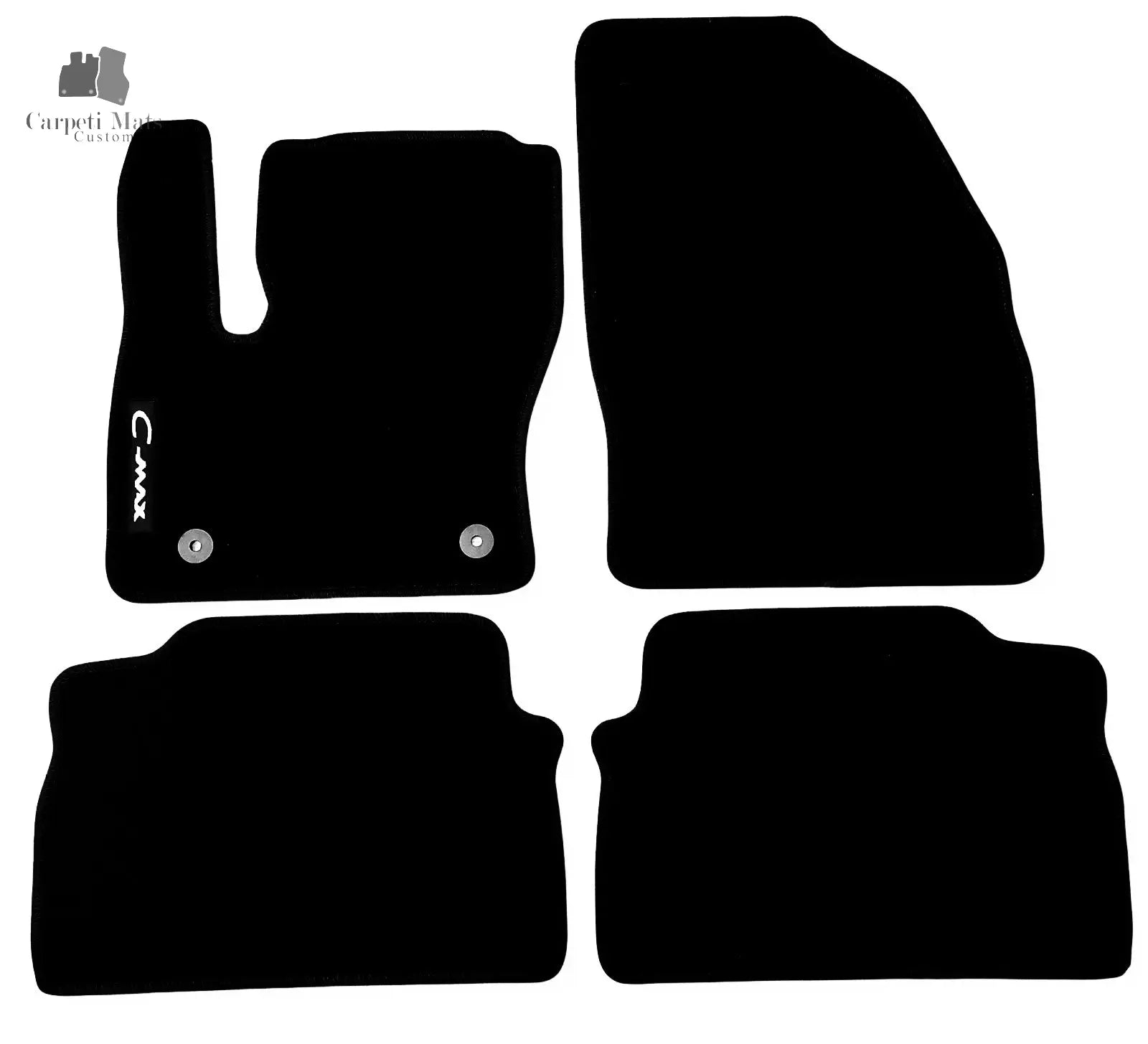 Carpet Car Floor Mats Velour for Ford C MAX 10.2003-11.2010 logo Car Floor Mats Velour CarpetiMats