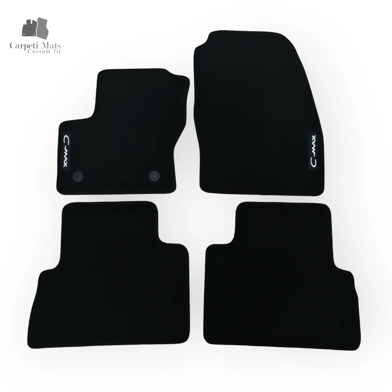 Carpet Car Floor Mats Velour for Ford C MAX 12.2010-2019 logo Car Floor Mats Velour CarpetiMats