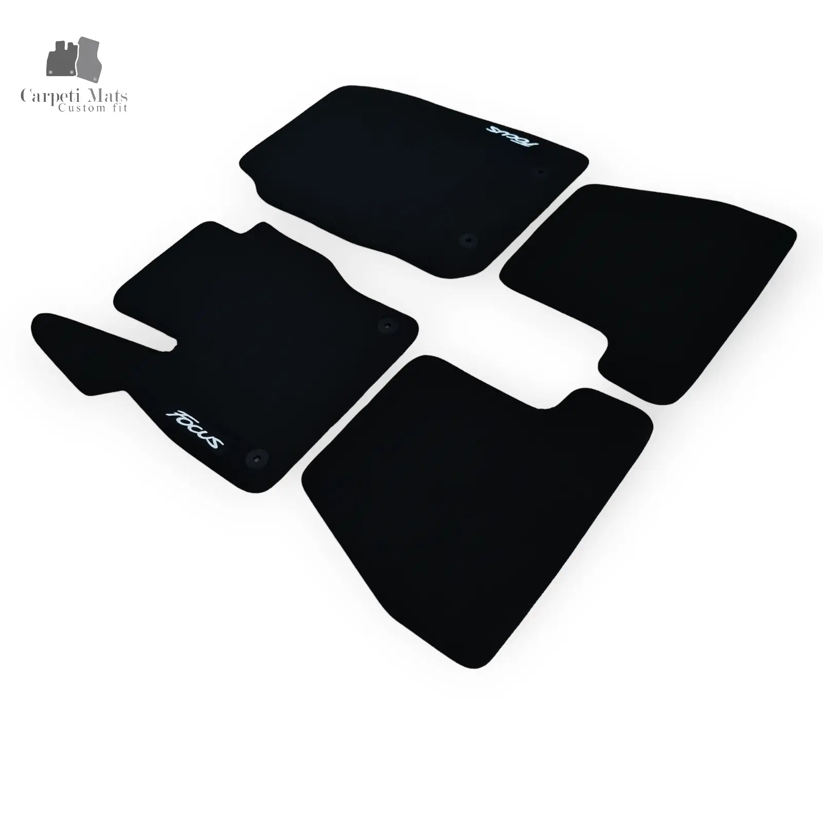 Carpet Car Floor Mats Velour for Ford Focus 2015-06.2018 logo Car Floor Mats Velour CarpetiMats