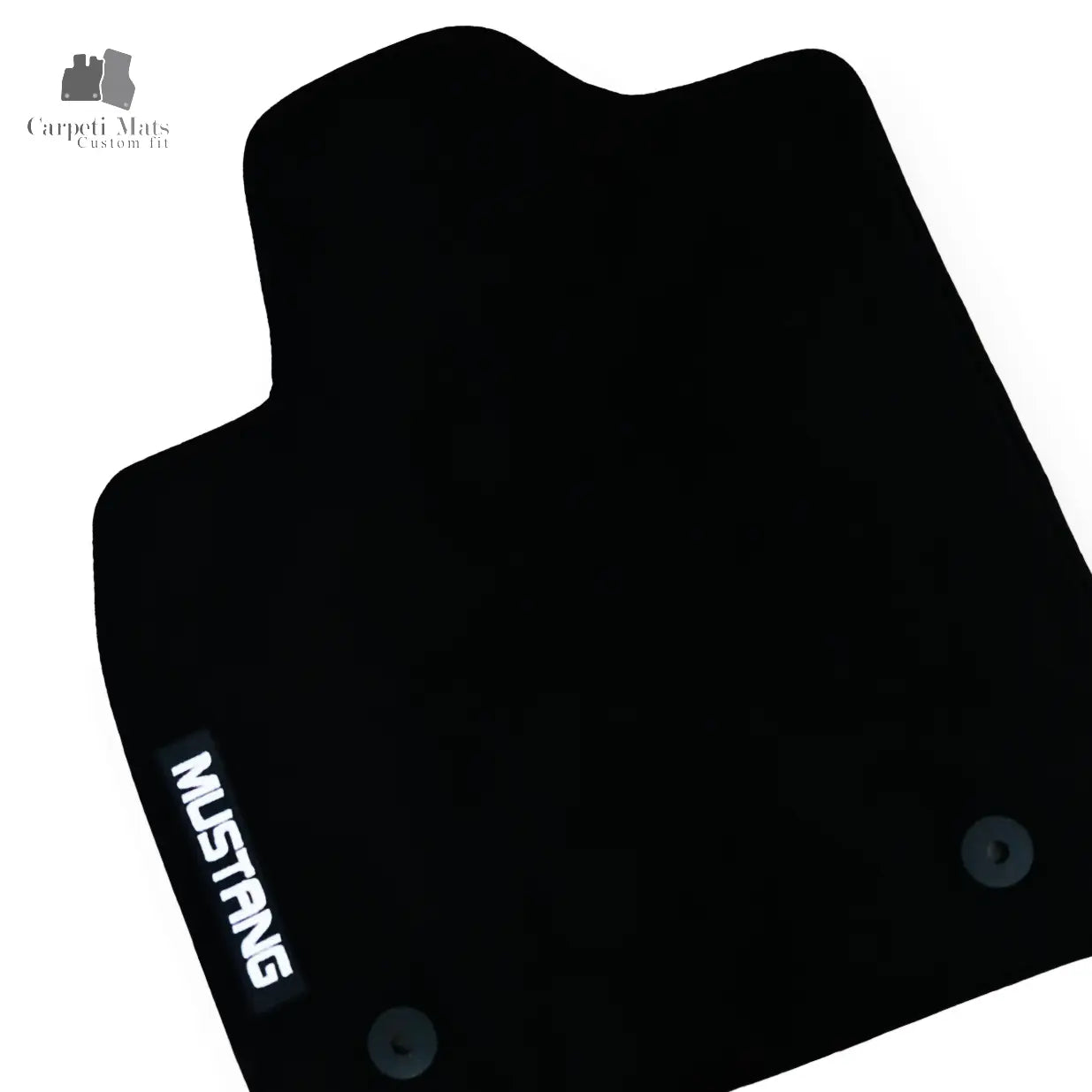 Carpet Car Floor Mats Velour for Ford Mustang E-MACH 2020-> E4X-logo Car Floor Mats Velour CarpetiMats