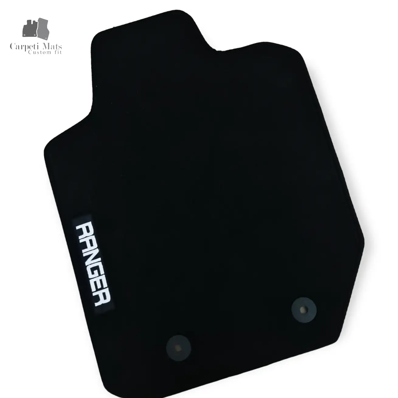 Carpet Car Floor Mats Velour for Ford Ranger 2015-09.2018 5 pieces first facelift - logo Car Floor Mats Velour CarpetiMats