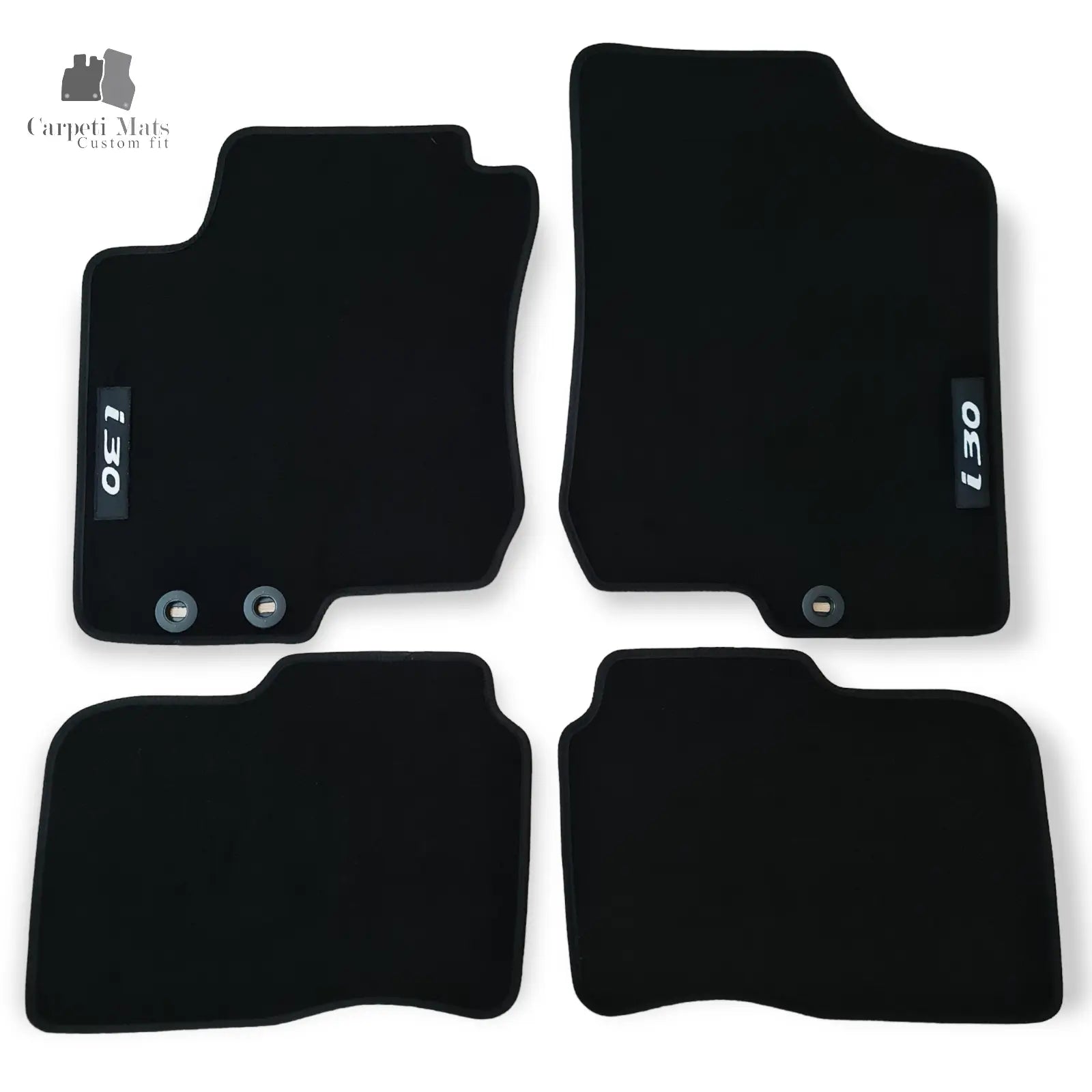 Carpet Car Floor Mats Velour for Hyundai I30 06.2006-06.2012 logo Car Floor Mats Velour CarpetiMats